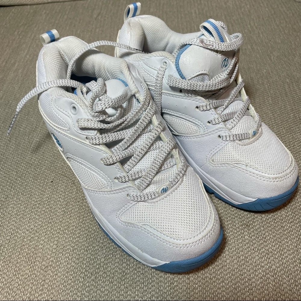 Heelys | White and Baby Blue Shoes with Wheels US Size 6
